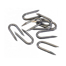 high quality galvanized fence staples u type fence nails q235 single barbed 1" x 9g 25kg package u-type nail